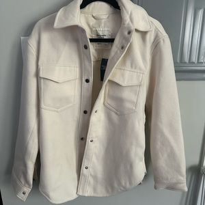 NWT Abercrombie cream oversized shirt jacket “shacket”